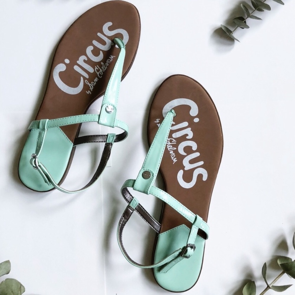 CIRCUS SAM EDELMAN MINT CAYDEN SANDALS SZ 10